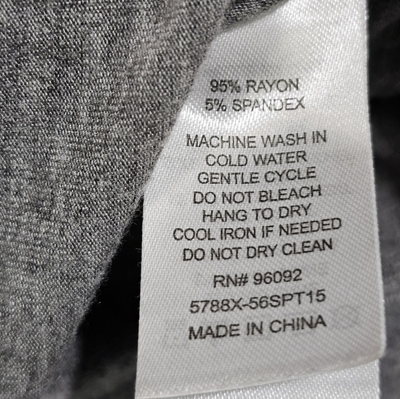 VTG Elaine Rose Womens 1X Gray Black Floral Tunic Top Whimsigoth Office Preppy - Picture 5 of 7